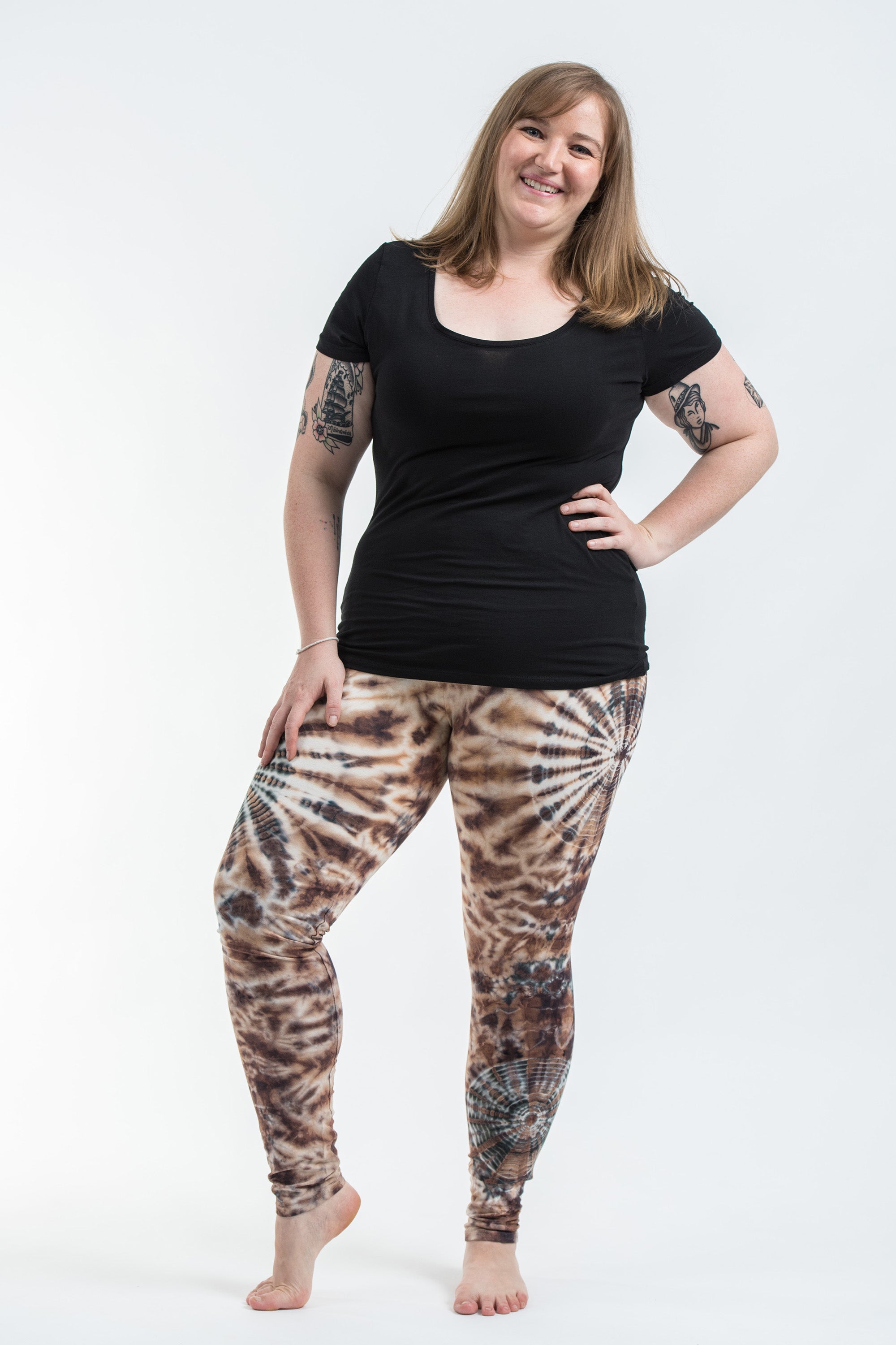 Plus Size Brown Tights & Leggings.