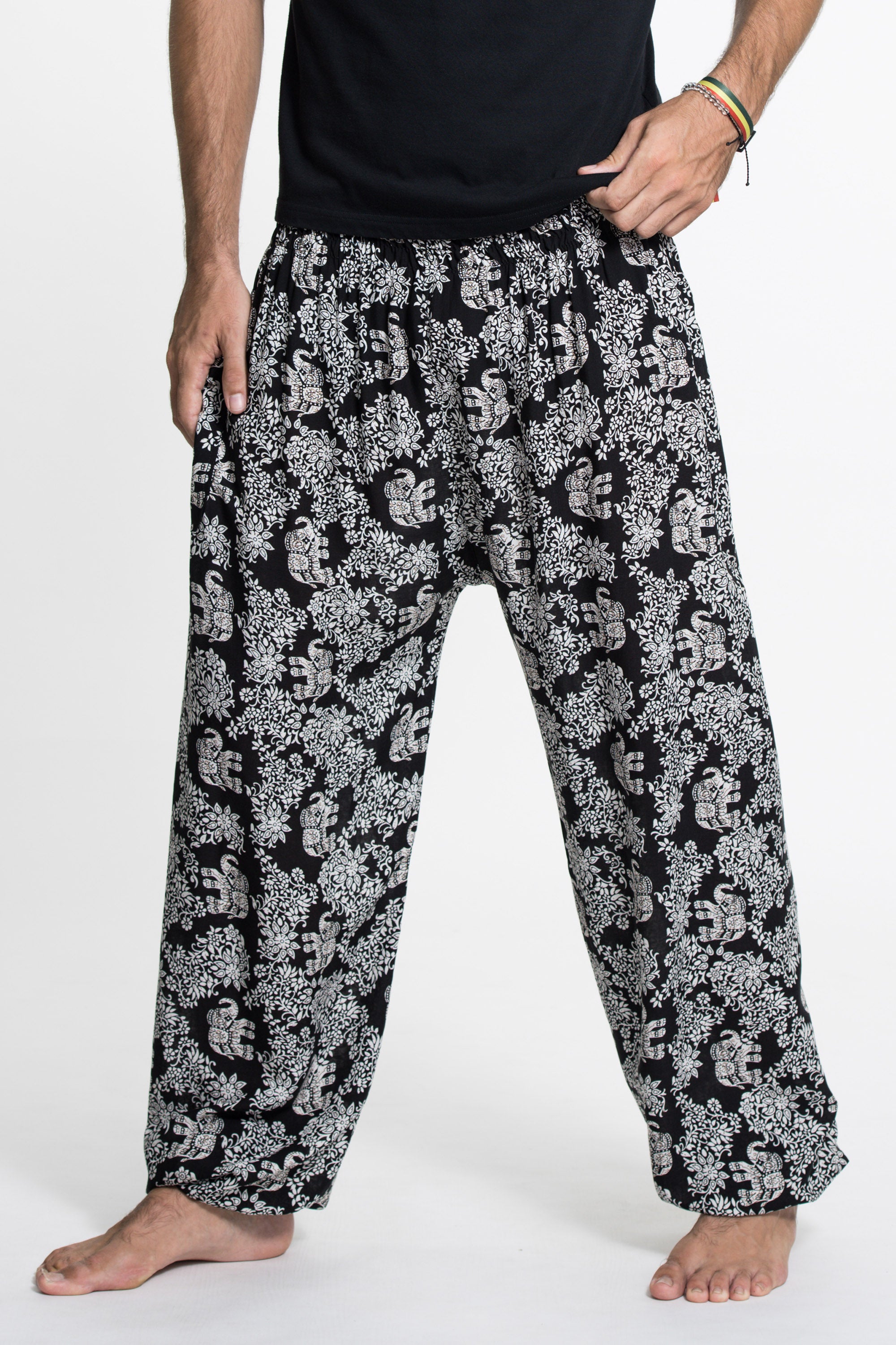 Blooming Elephant Tall Harem Pants in Black