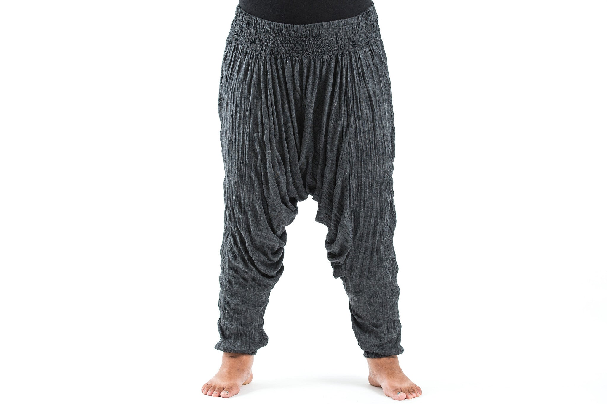 Harem Pants for Women & Men in Charcoal / Super Soft Cotton