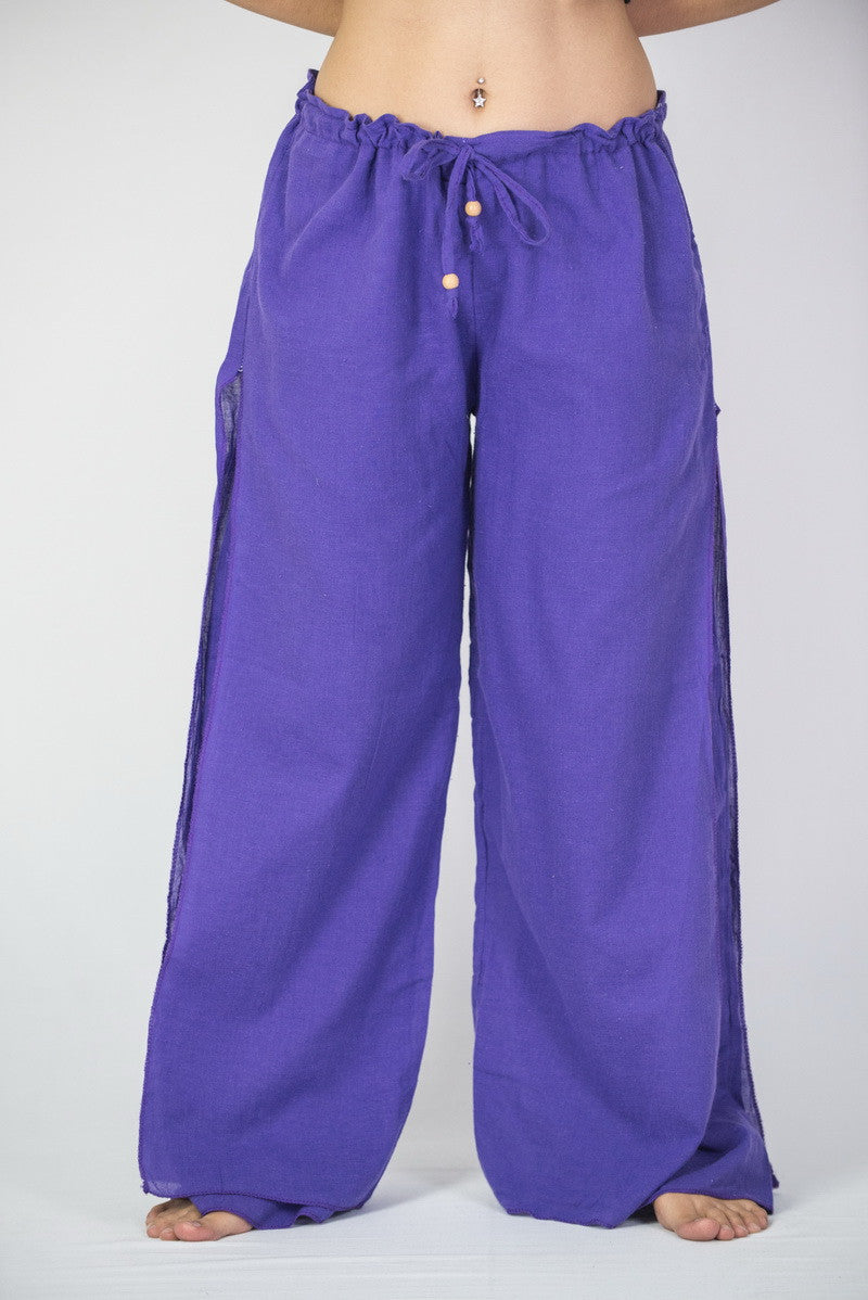 Cotton Women Harem Pants in Solid Purple