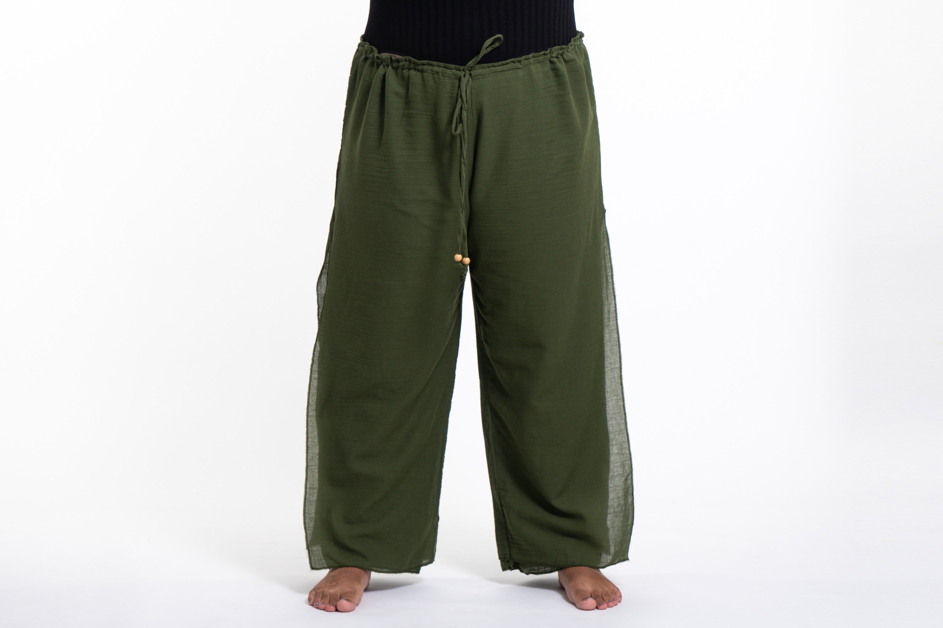 Plus Size Women's Thai Harem Palazzo Pants in Solid Green – Harem