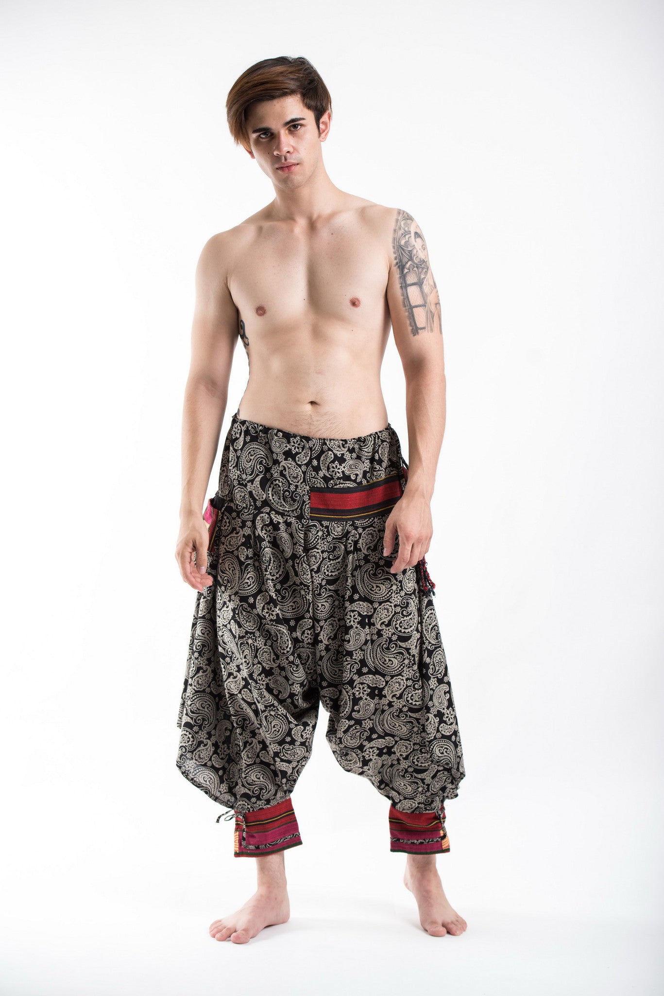 Black Japan Symbols Printed Long Baggy Pants, Hmong Pants, Tribe Pants,  Hill Tribe Pants, Unisex -  Canada