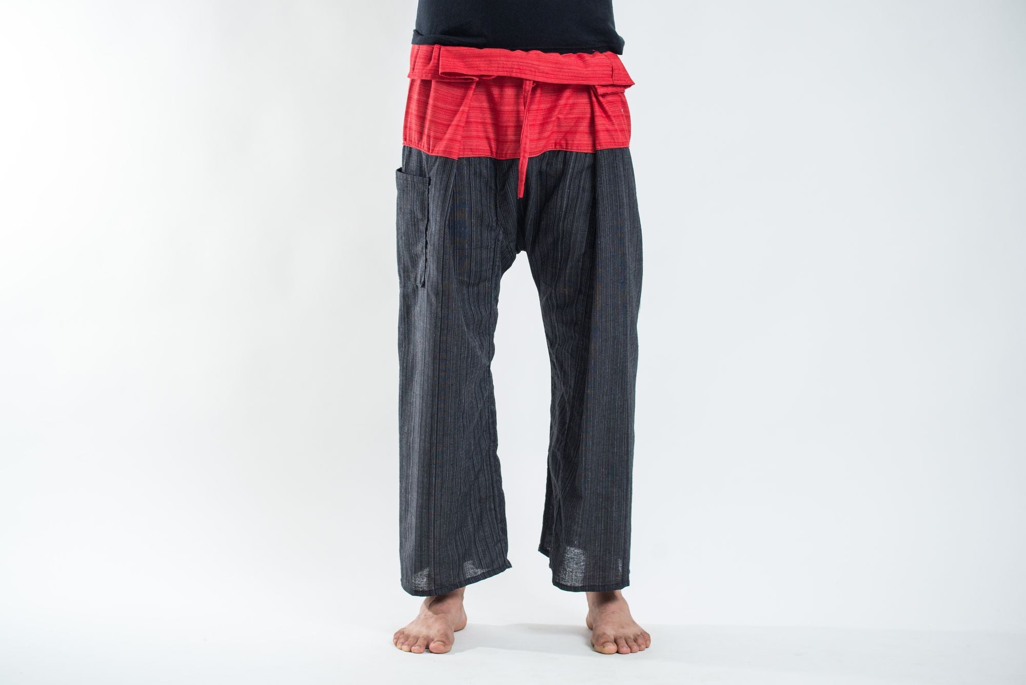  CandyHusky Thai Fisherman Pants Cotton Mens Lounge Pants Hippie  Yoga Pants Pirate Pants Lightweight Black : Clothing, Shoes & Jewelry