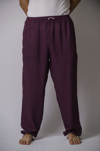 Solid Color Drawstring Men's Yoga Pants in Dark Purple – Harem Pants