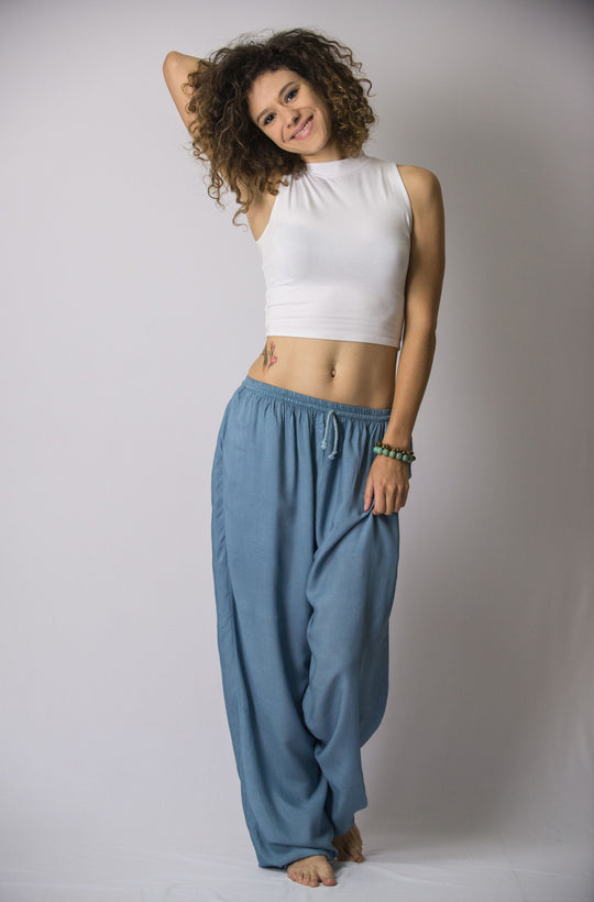 BLUE - YOGALEGGS HAREM PANTS