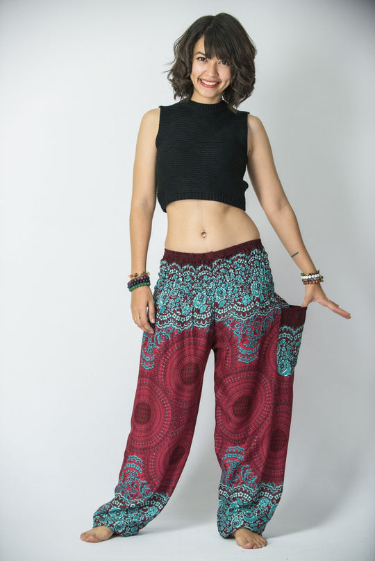 Gubotare Cargo Pants Women Women's Harem Pants, Hippie Palazzo Pants Boho  Joggers Yoga Clothes with Pockets,Black S 