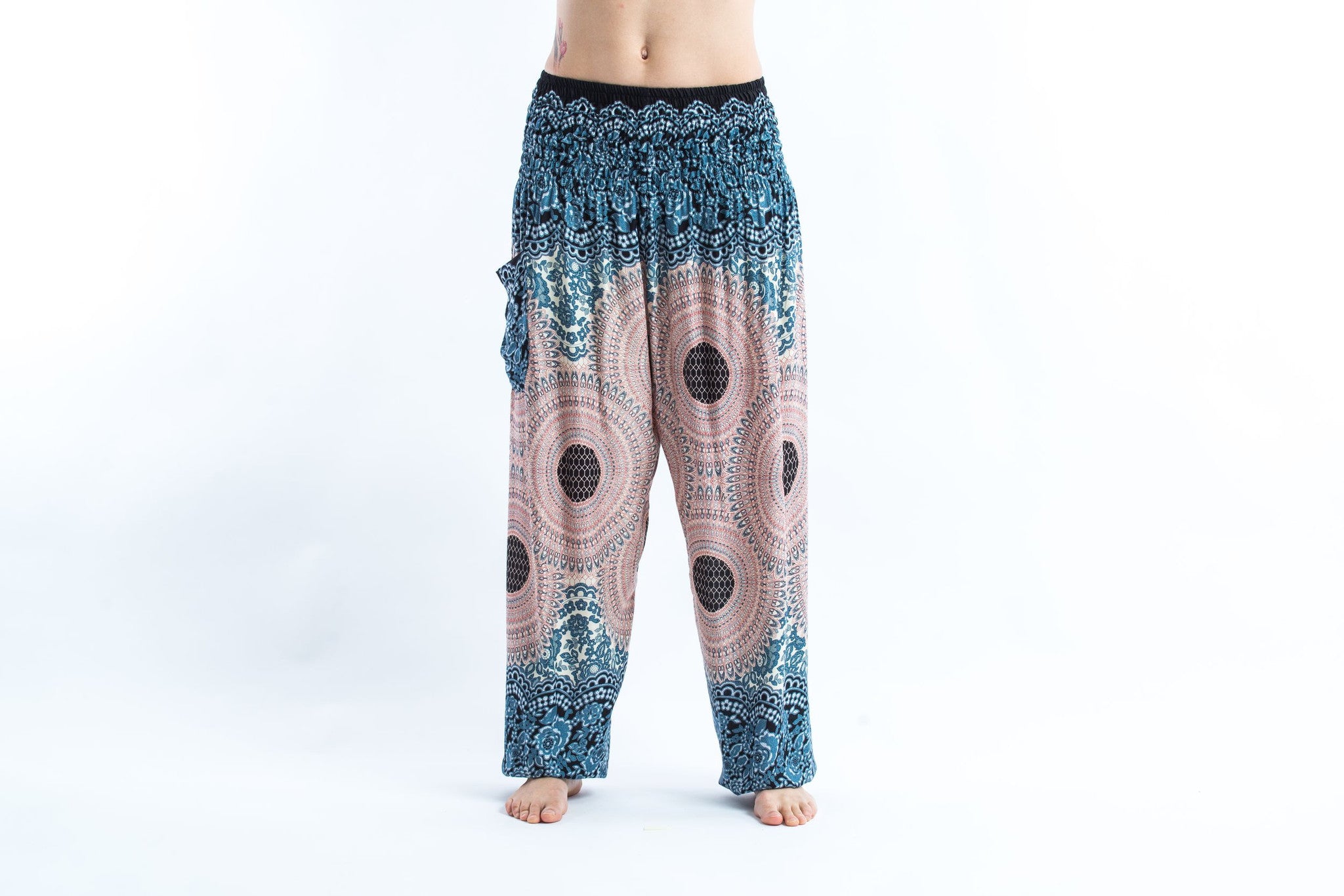 Pantalones bombachos harem🌈 con mandalas para yoga ֎mandalaweb