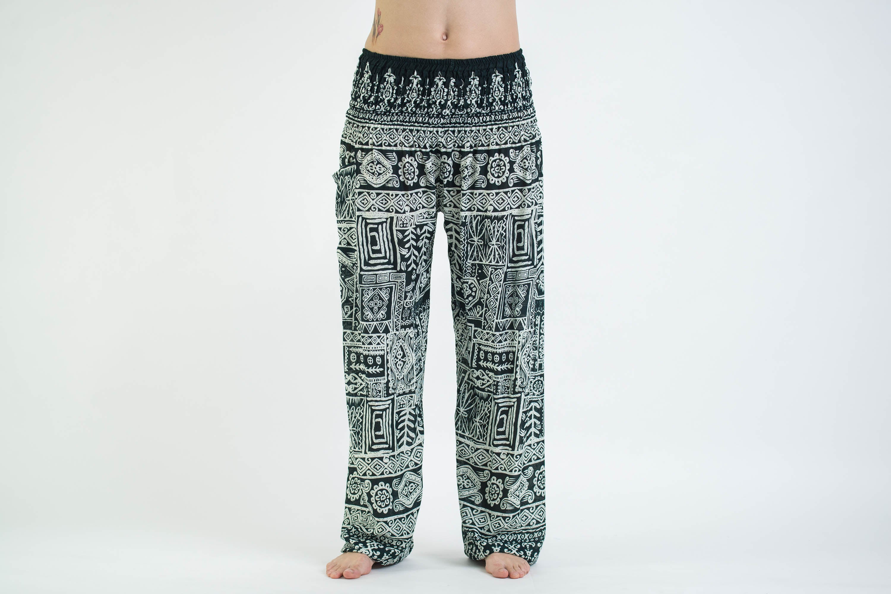 Tribal Prints Women's Harem Pants in Green