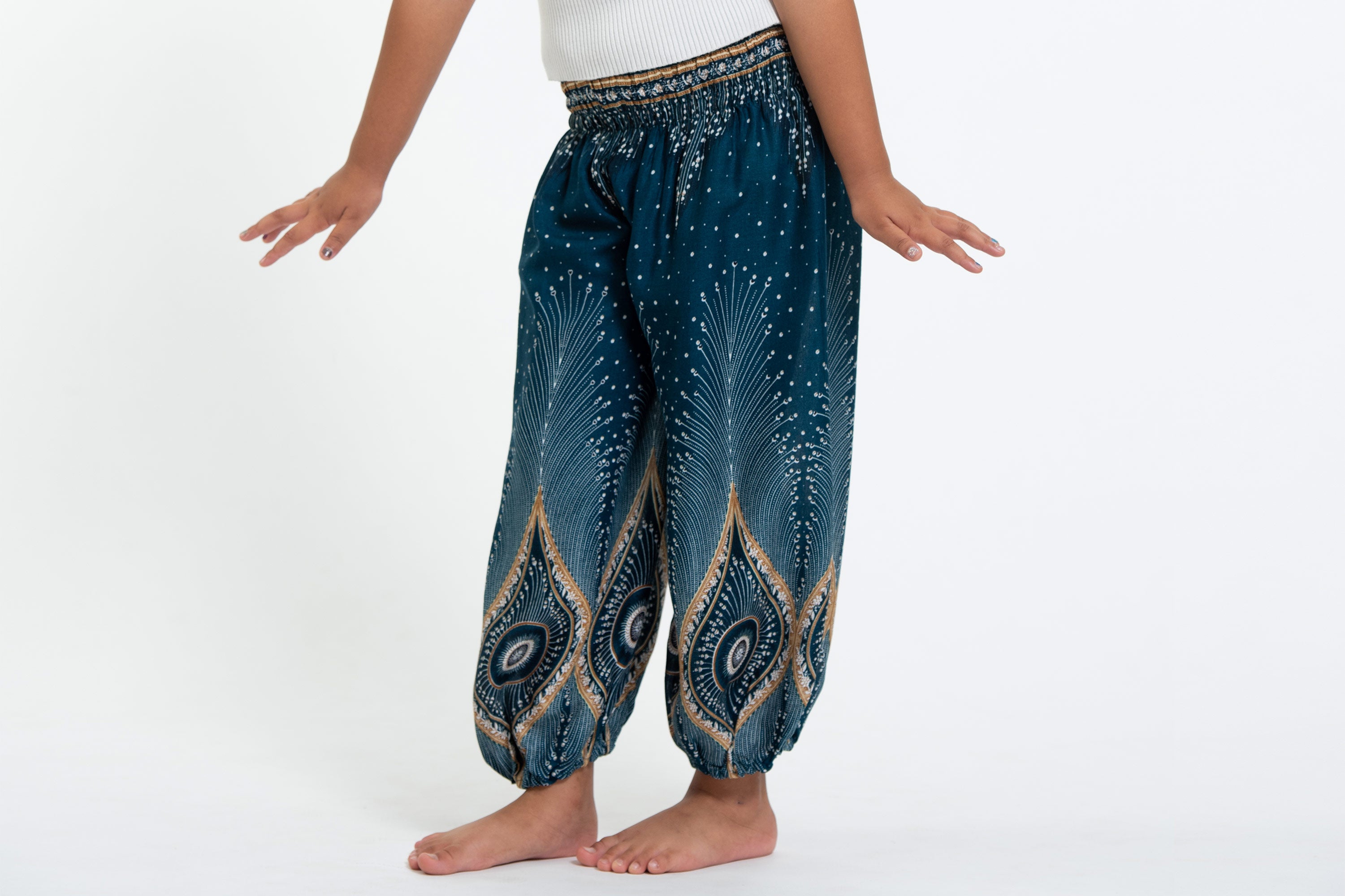 KIDS PEACOCK HAREM PANTS – Lannaclothesdesign Shop