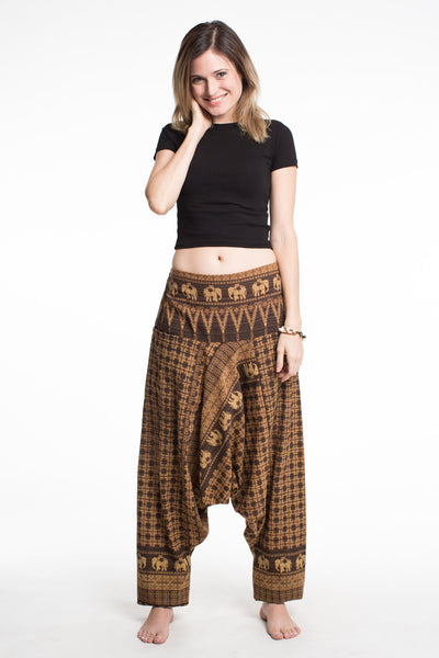 Hill Tribe Elephant Women's Elephant Pants in Brown – Harem Pants