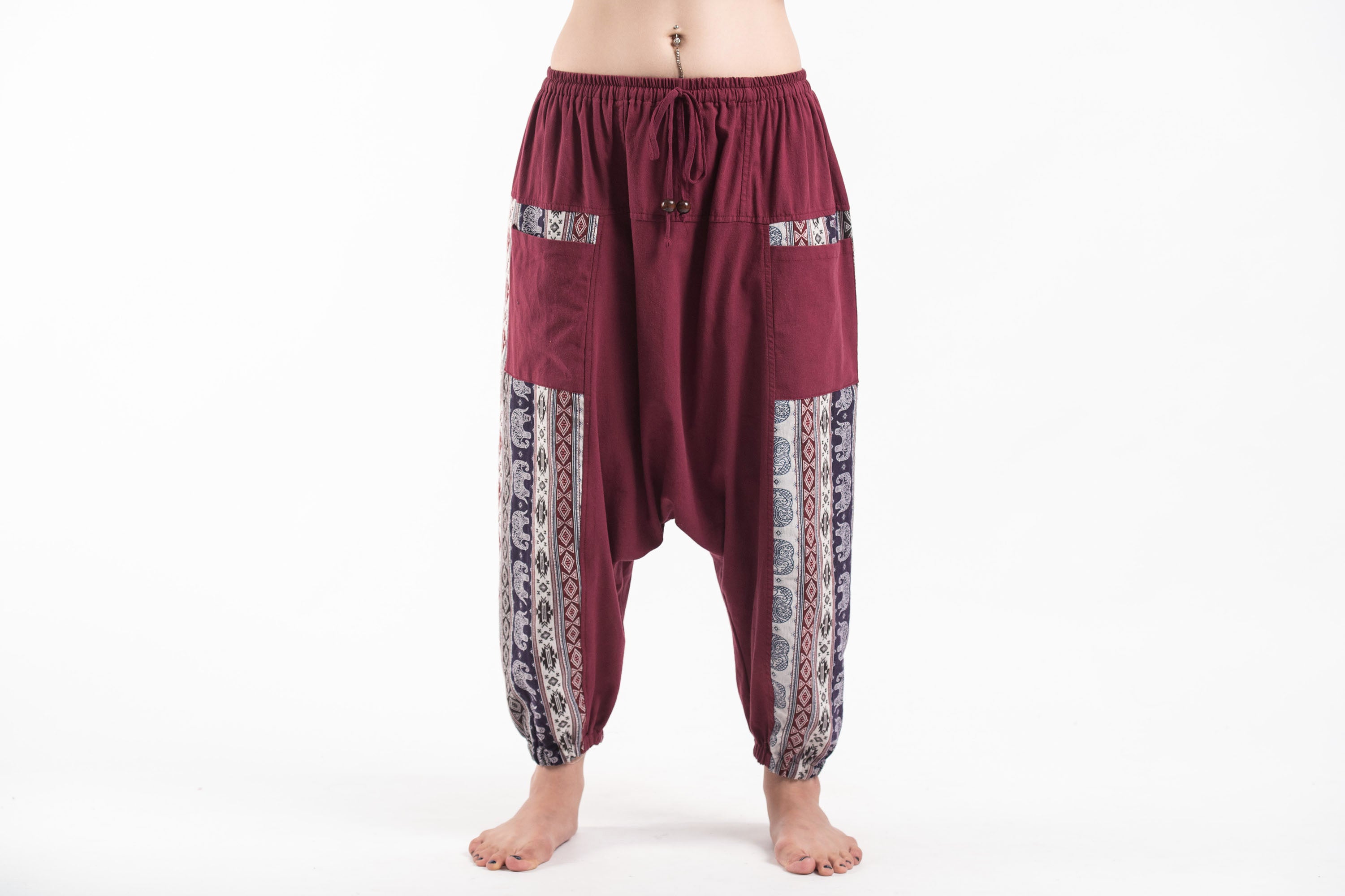 Elephant Aztec Cotton Women's Harem Pants in Red. Free Shipping for all ...