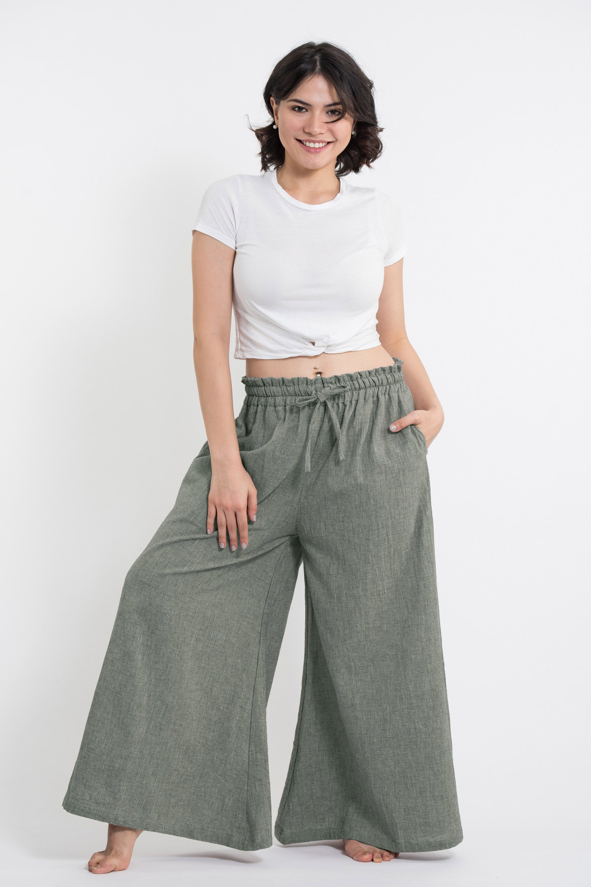 Buy Wide Leg Palazzo Pants, Linen Trousers Women, Linen Summer Pants  PORTIA, Plus Size Harem Pants, Japanese Linen Clothing Online in India 