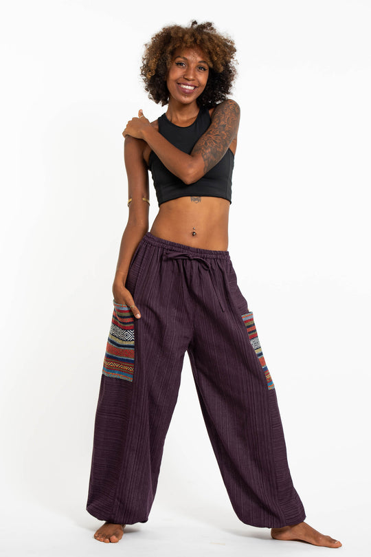 Purple Women Boho Pants Hippie Pants Yoga Pants Harem - Oh Jessa