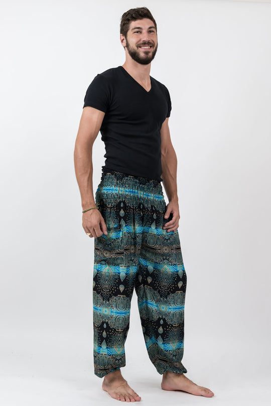 Turquoise Prince Teal Unisex Bohemian Harem Pant | STAND OUT