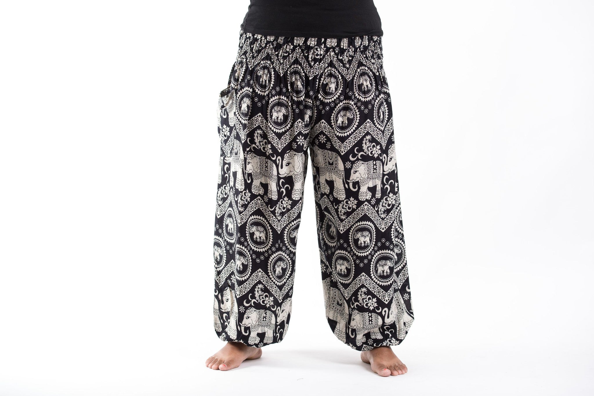 Plus Size Imperial Elephant Women's Elephant Pants in Black – Harem Pants