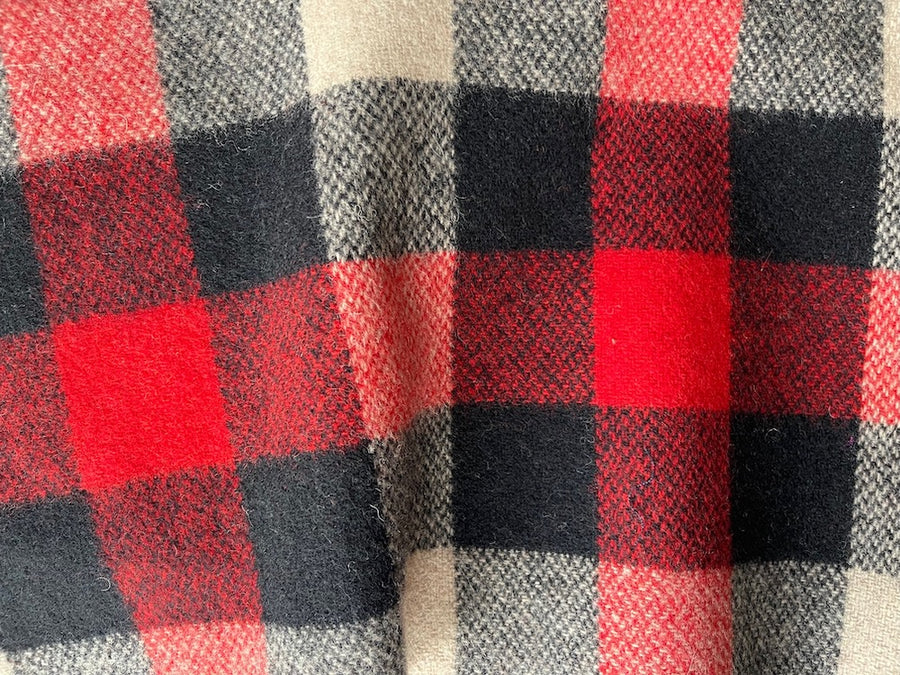 Wool Fabric, Classic Red & Black Buffalo Check Brushed Wool – Britex Fabrics
