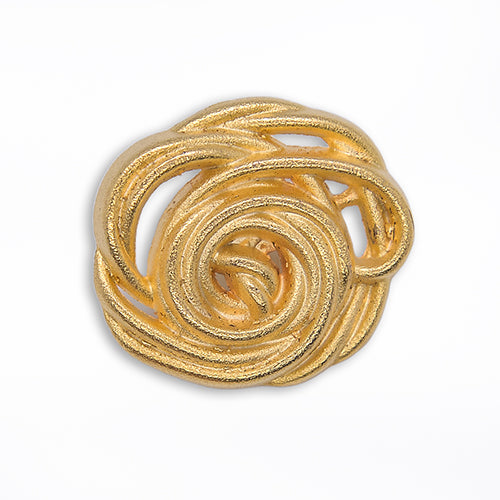 sewing button, Gold Thread Stack Metal Button (Made in Switzerland) –  Britex Fabrics