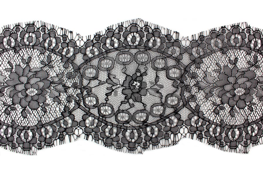  SEWDIYTR Lace Fabric Black Chantilly Lace Graceful