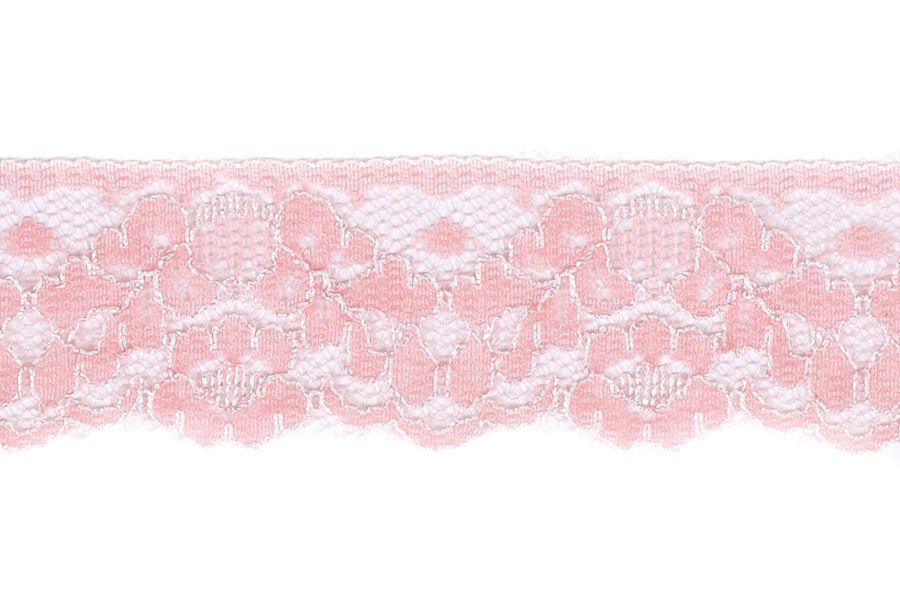 Light Pink Stretch Lace Trim 1 1/4