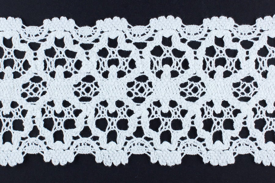 White Geometric Lace Print -  Canada