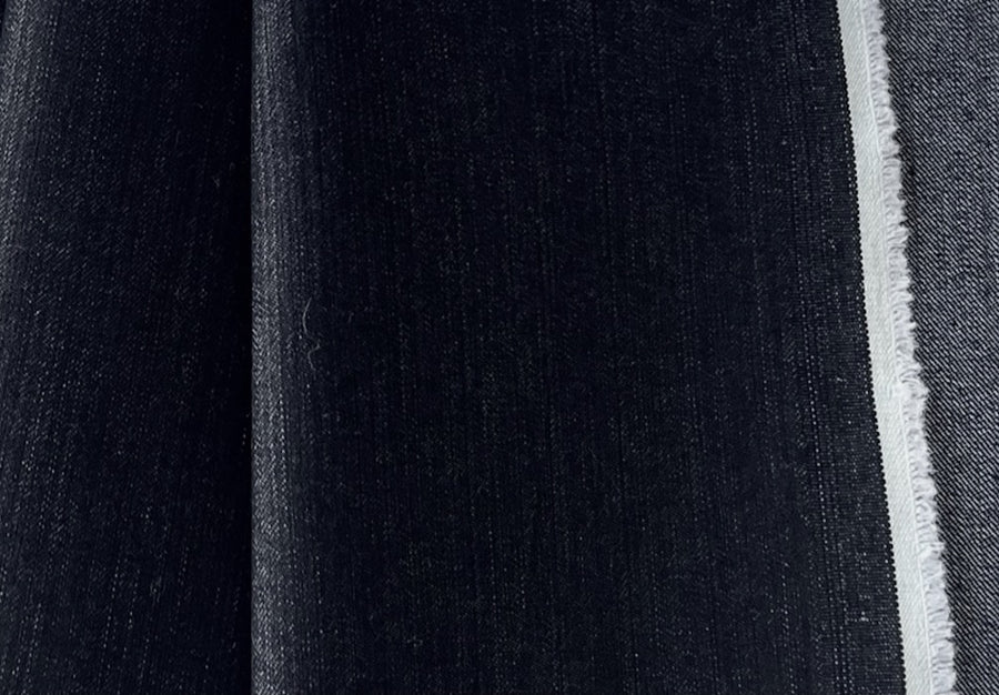 Denim Fabric 60 inch 14.5 Oz Weight Classic Dark Blue and Black Per 1m  Metre