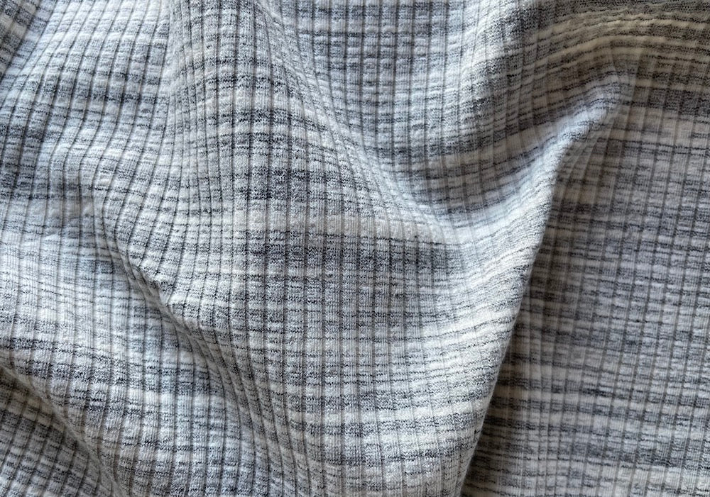 Ribbing fabric - Mottled grey