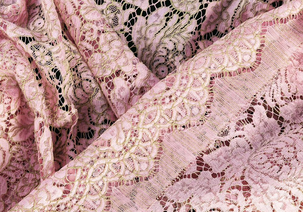 Lace fabric, Nanette Lepore Hot Pink Floral Geometric Cotton Blend Lace  Fabric – Britex Fabrics