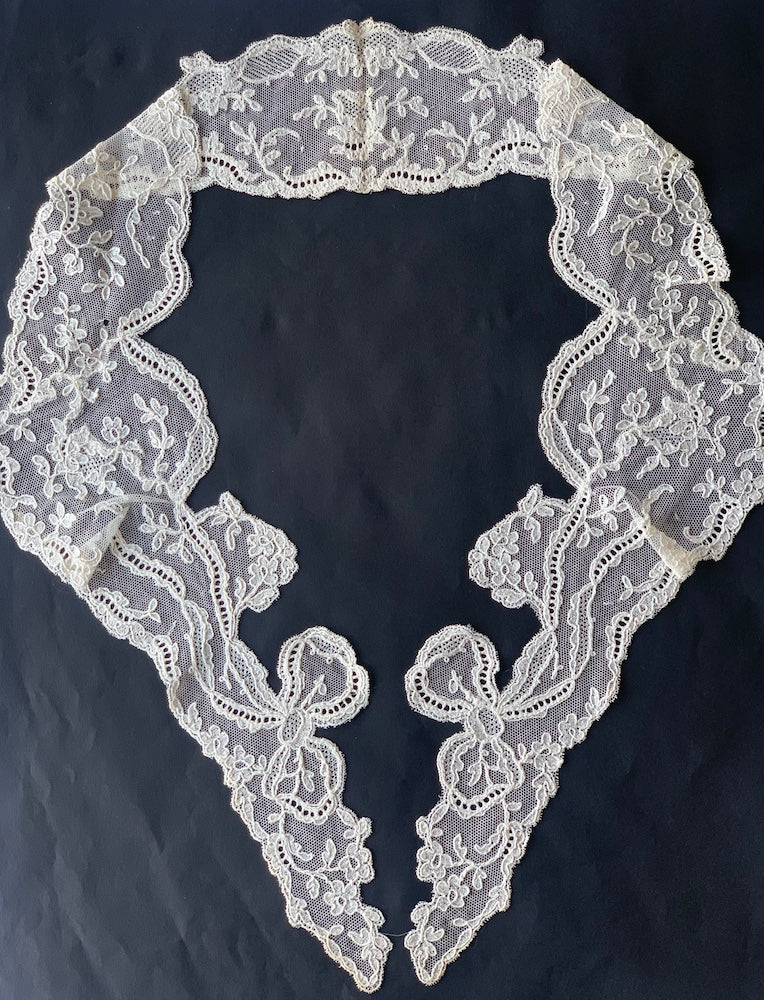 lace collar, Vintage 6 Two-Piece Floral Guipure Cotton Lace