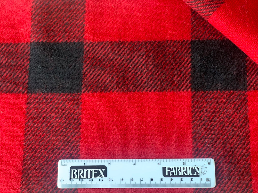 Red & Black Buffalo Plaid Cotton Fabric by Loops & Threads™