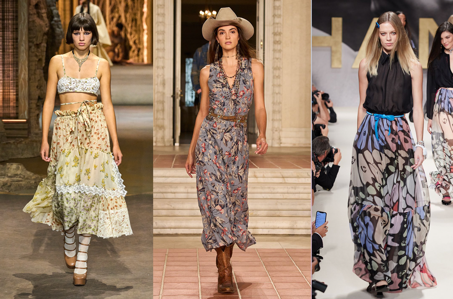 Ridley London - blog - Spring 2023 trends floral skirt, floral midi dress