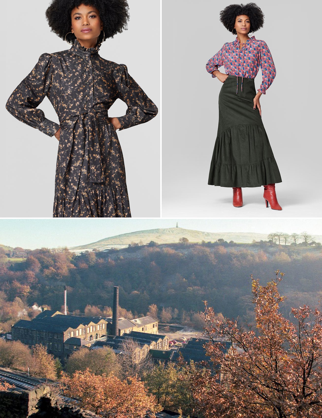 ridleylondon-corduroy-made-to-measure-winter-shirt-dress-and maxi-skirt