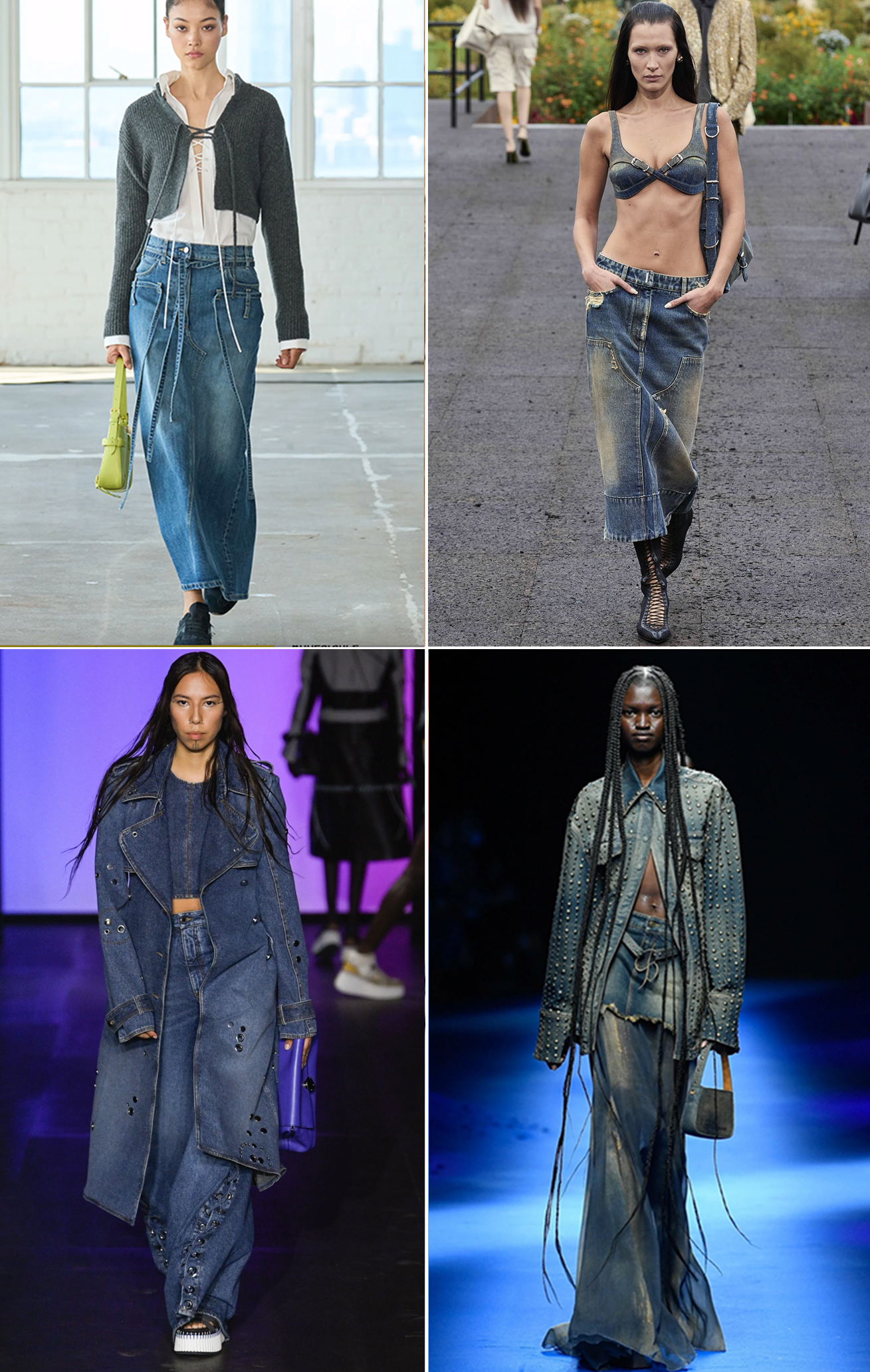 Ridley London - blog Spring 2023 trends denim maxi skirt