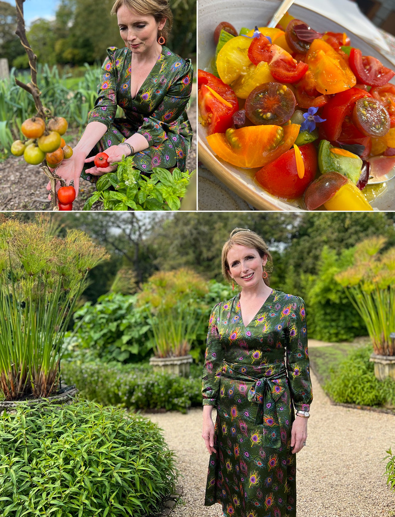 ridleylondon-luxury-made-to-measure-printed-floral-silk-octavia-dress-caroline-sheldon-midlife-womens-nutrition-belmond-hotels--le-manoir-aux-quat-saisons-vegetable-garden-oxfordshire-autumn