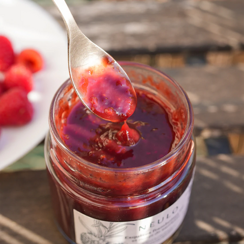 Une confiture framboise bio