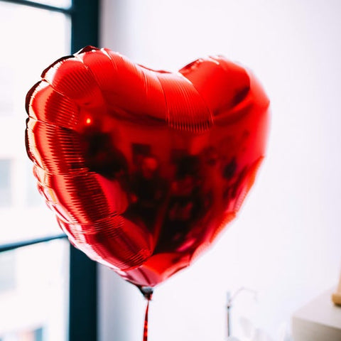 ballon helium coeur rouge saint valentin 