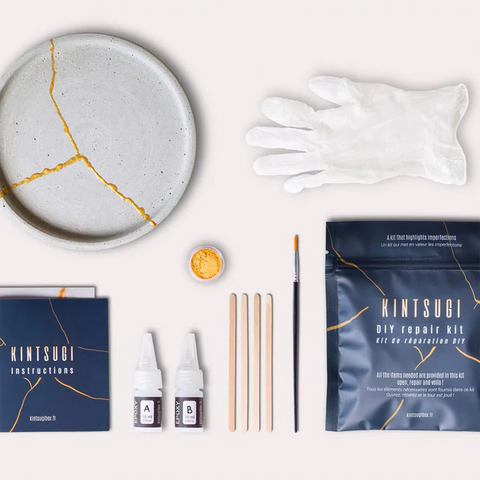 Un kit DIY de réparation Kintsugi