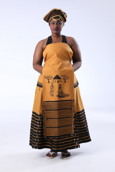Buy traditional printed African isiXhosa uMbhaco ncebetha aprons – The ...