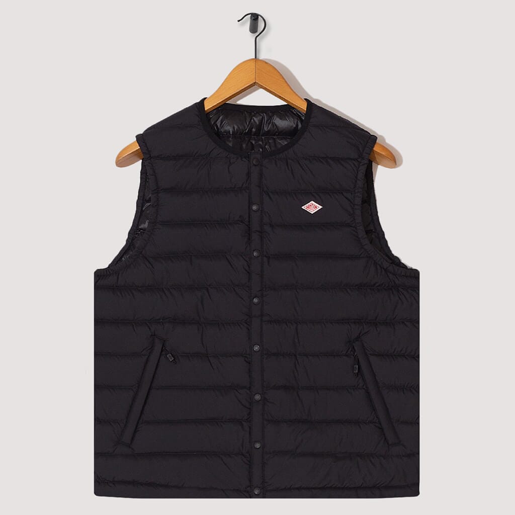 Down Crewneck Vest - Navy | Danton | Peggs & Son.