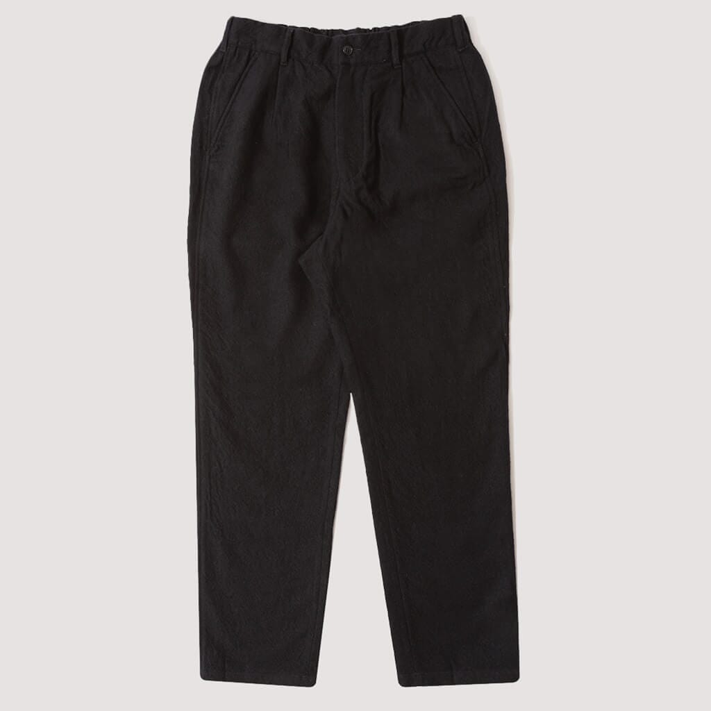 Box Pleat Trousers - Navy | Sage Nation | Peggs & Son.