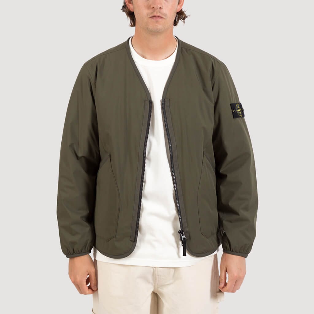 Soft Shell Baseball Style Jacket - Black (V0029) | Stone Island