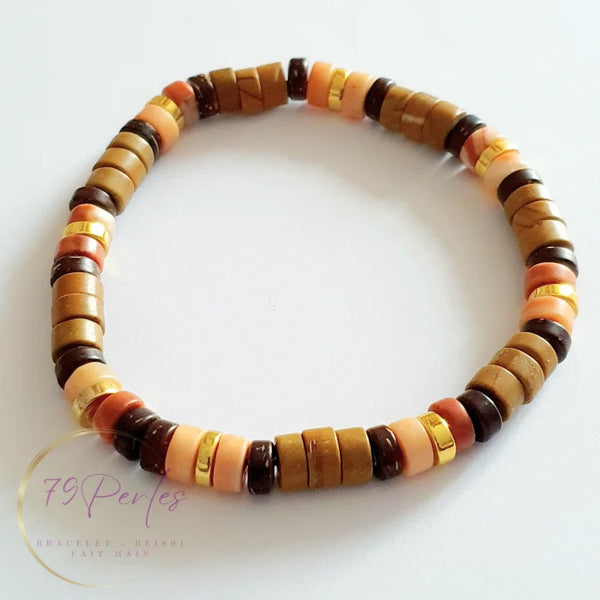 Bracelet Heishi - Perle de Bois