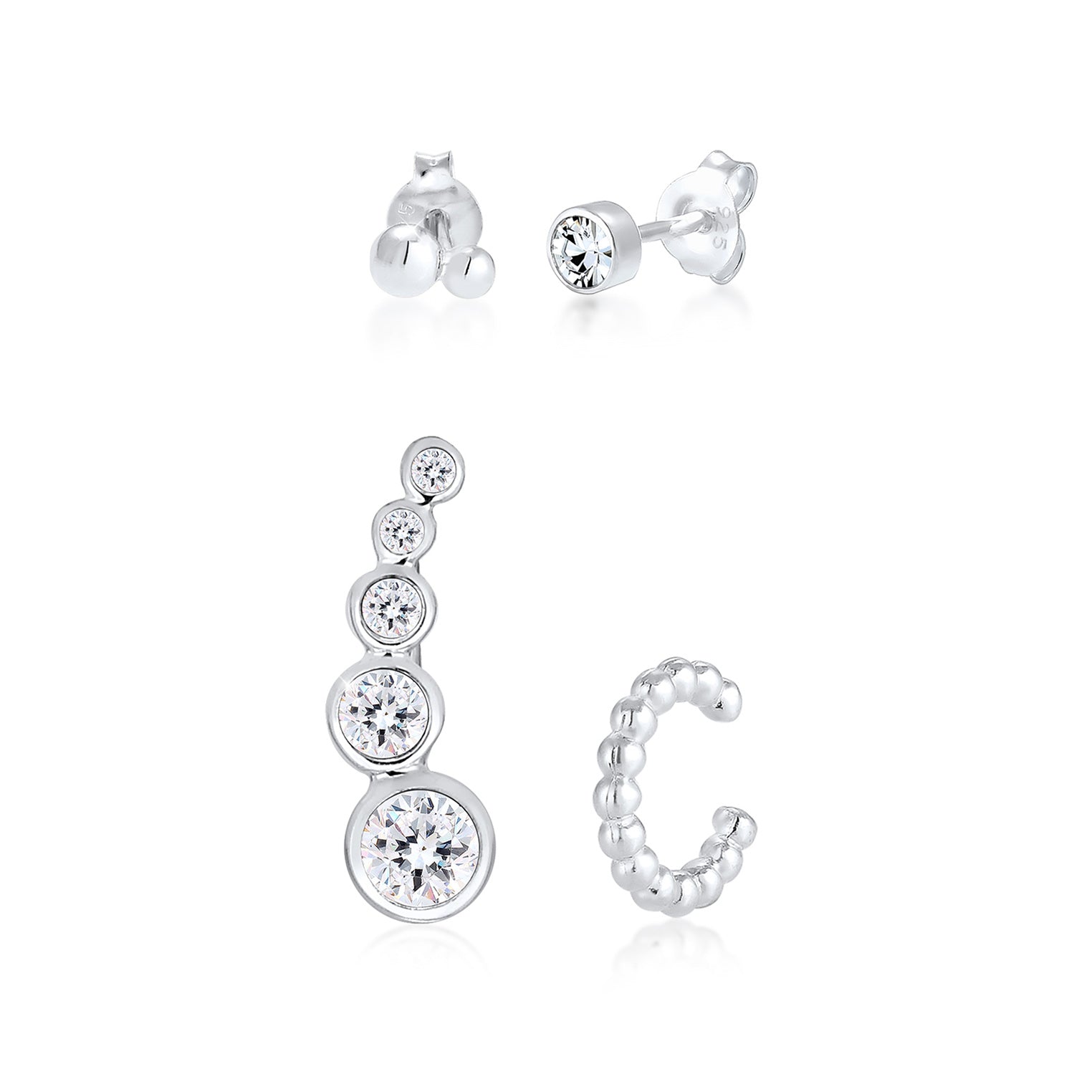 Earrings Swarovski Silver in Steel - 40353445