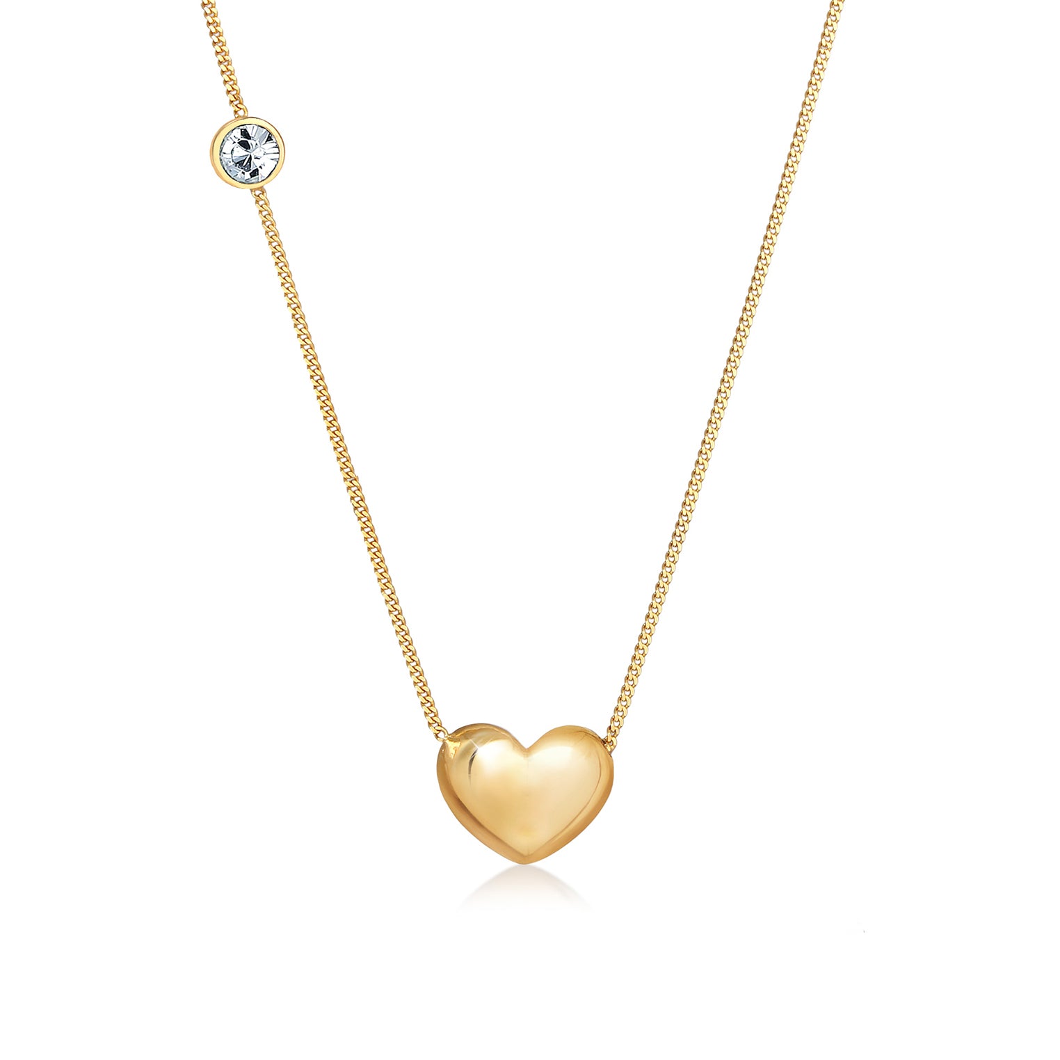 Halskette Herz | Kristall ( Weiß ) – Elli Jewelry