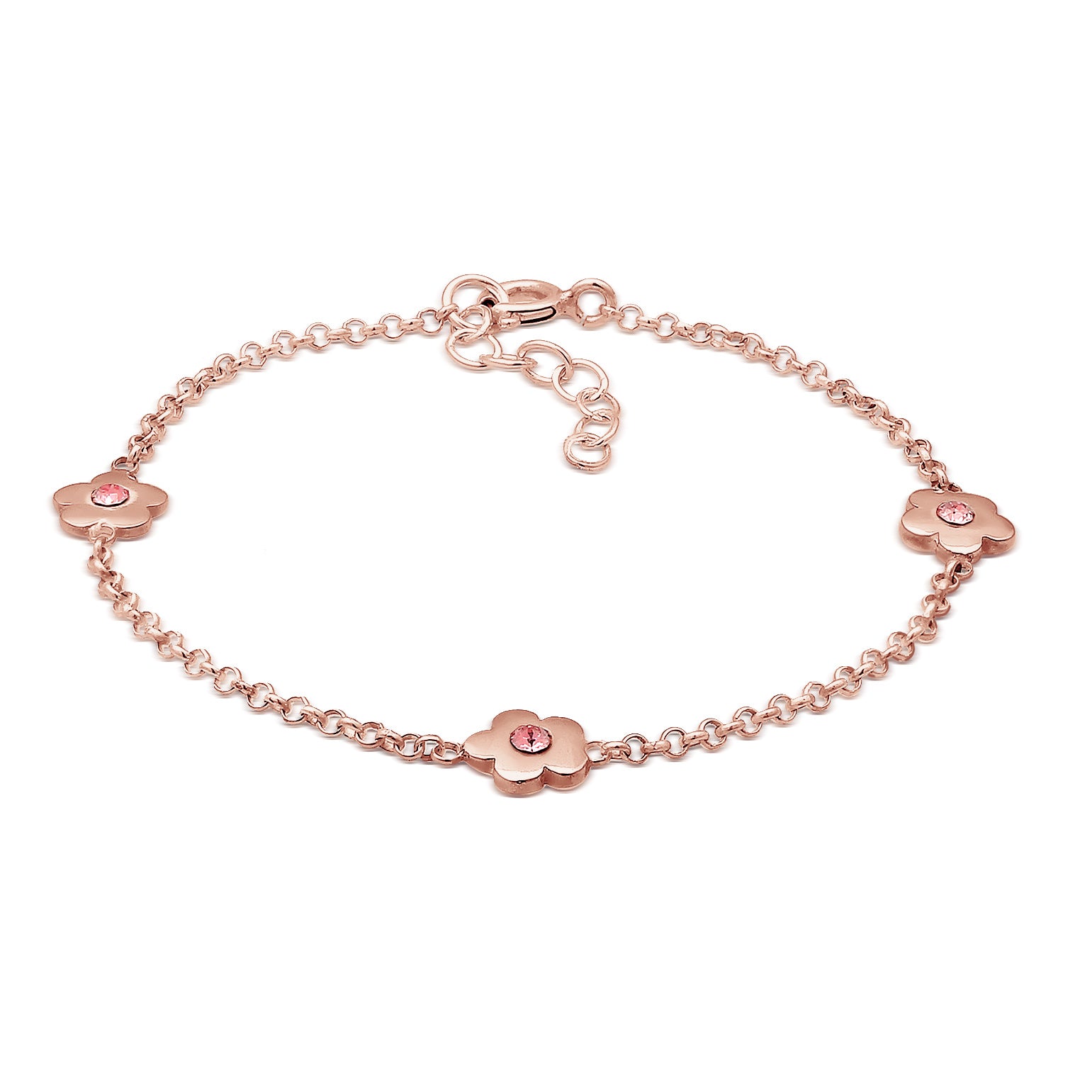Jewelry Elli – Rosa Armband ) ( | Blume Kristall