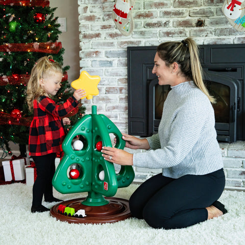 My First Christmas Tree™ with Red & White Ornaments placing the star