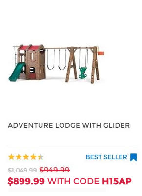 ADVENTURE LODGE PLAY CENTER WITH GLIDER