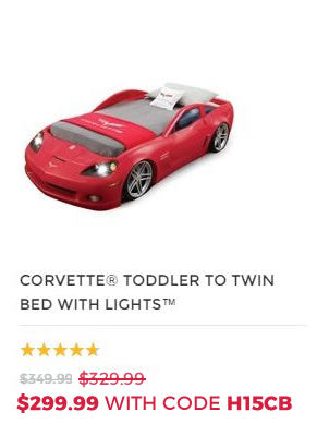 CORVETTE TODDLER TO TWIN BED WITH LIGHTS1