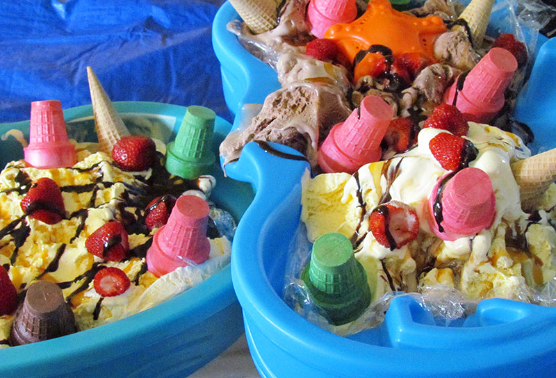 Ice Cream Party in a Water Table