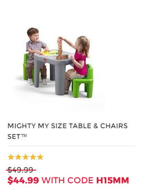MIGHTY MY SIZE TABLE AND CHAIRS SET