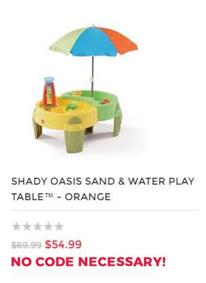 SHADY OASIS SAND & WATER PLAY TABLE